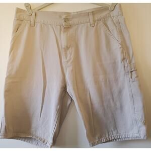 Men's Carhartt Wip Ruck Single Knee Shorts Casual Trousers Beige Size 32